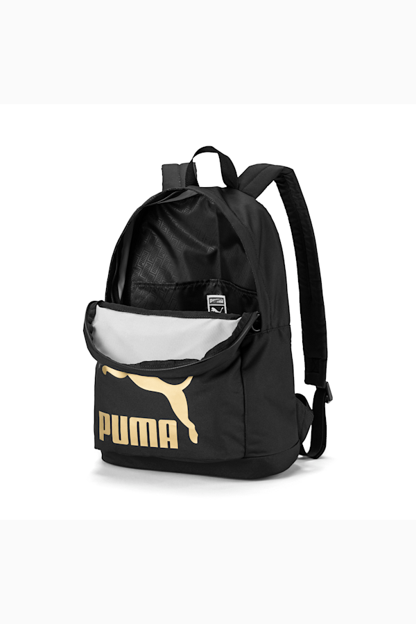 Puma black and gold backpack store