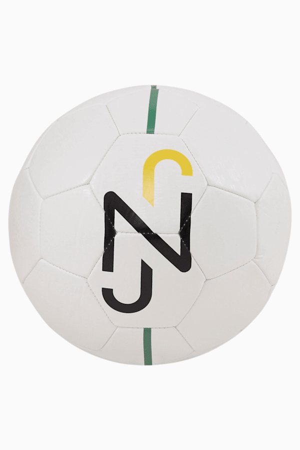 Neymar Jr Fan Ball, Puma White-Puma Black-Dandelion-Amazon Green, extralarge