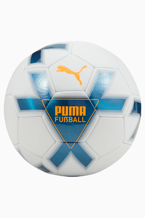 Ballon d’entraînement de football Cage, Metallic Blue-Puma White-Fluo Orange, extralarge
