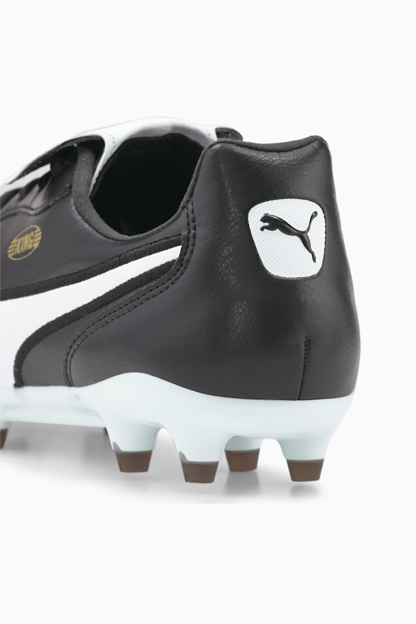 KING Top FG Football Boots, Puma Black-Puma White, extralarge