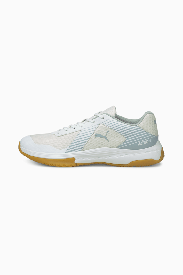 Varion Indoor Sports Shoes, Puma White-Glacial Blue-Gum, extralarge