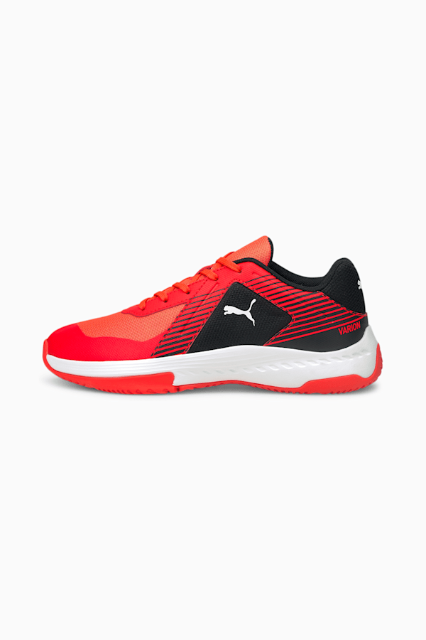 Varion Youth Indoor Sports Shoes, Red Blast-Puma White-Puma Black, extralarge