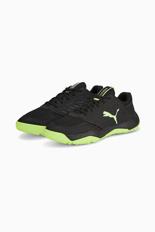 Accelerate Turbo II Handball Shoes Youth, Puma Black-Fizzy Light, extralarge
