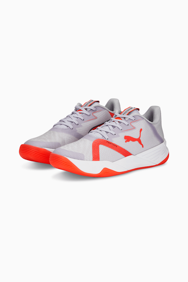 Accelerate Turbo Nitro II W+ Indoor Sports Shoes, Spring Lavender-Red Blast-PUMA White, extralarge