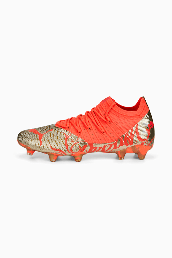 FUTURE 1.4 Neymar Jr FG/AG Football Boots Men, Fiery Coral-Gold, extralarge