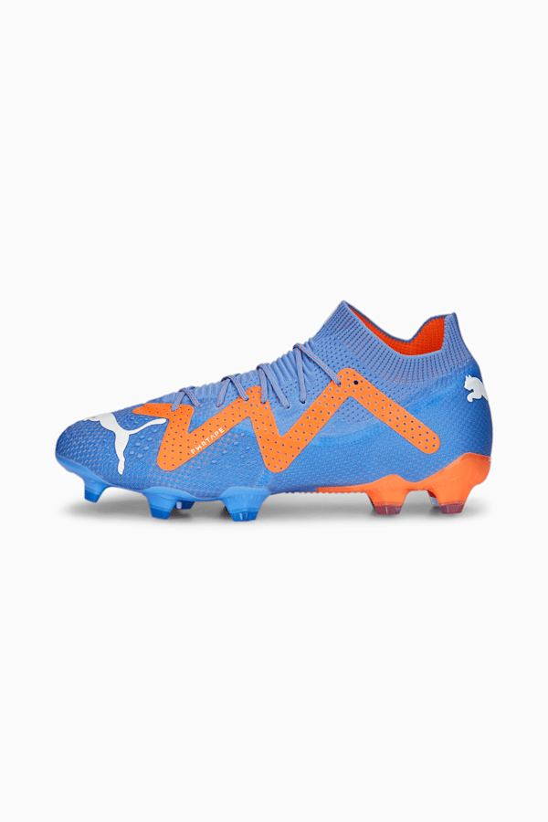 FUTURE ULTIMATE FG/AG Football Boots Women, Blue Glimmer-PUMA White-Ultra Orange, extralarge-GBR