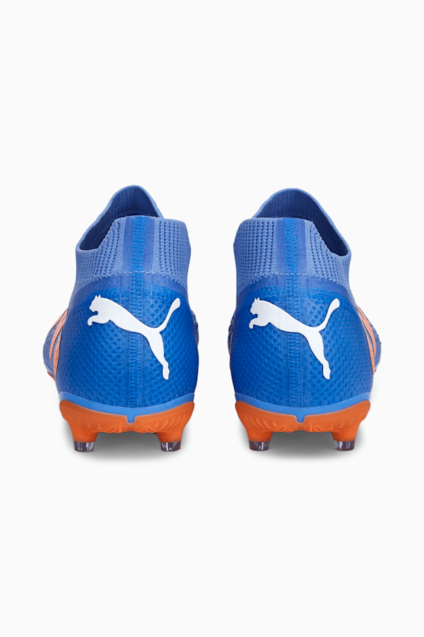 FUTURE Pro FG/AG Football Boots, Blue Glimmer-PUMA White-Ultra Orange, extralarge
