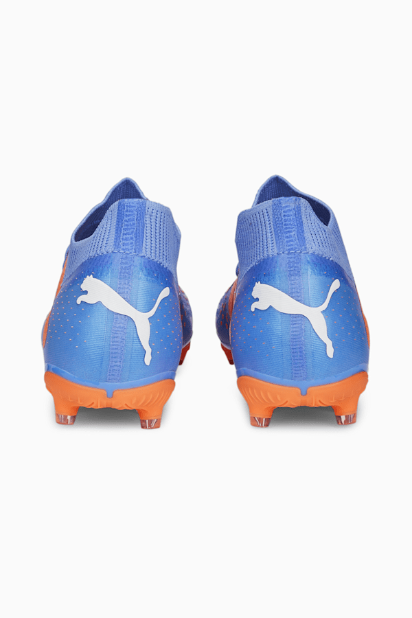 FUTURE Match FG/AG Football Boots Women, Blue Glimmer-PUMA White-Ultra Orange, extralarge