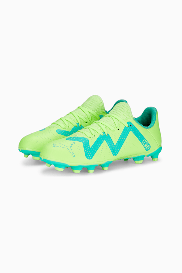 FUTURE Play FG/AG Football Boots Youth, Fast Yellow-PUMA Black-Electric Peppermint, extralarge