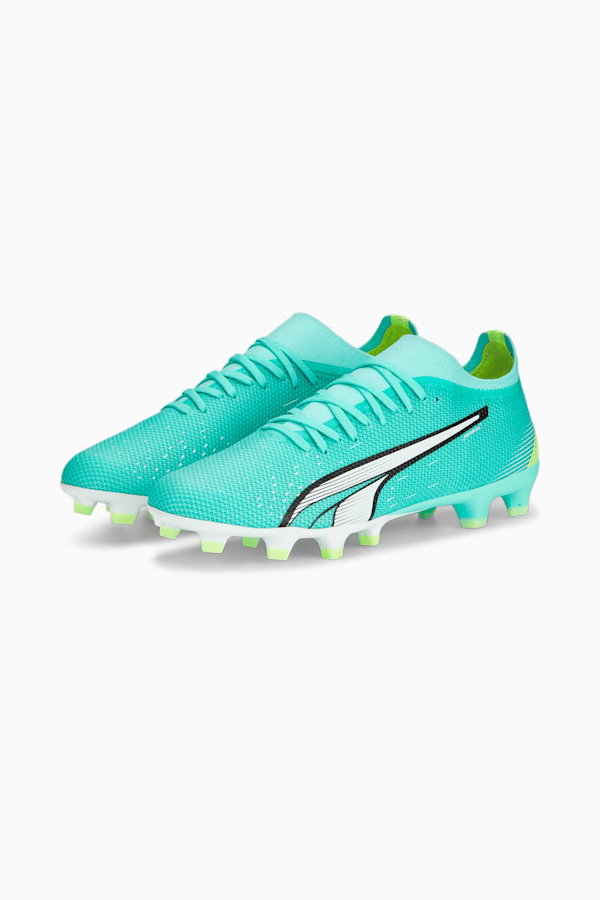 ULTRA Match FG/AG Football Boots Men, Electric Peppermint-PUMA White-Fast Yellow, extralarge-DFA
