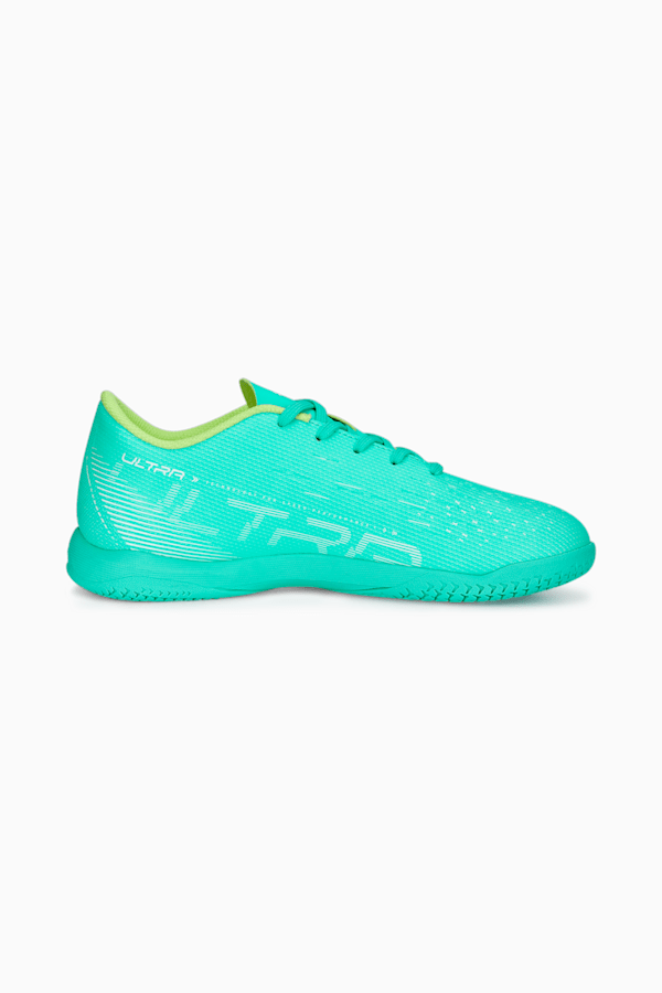 ULTRA Play IT Football Boots Youth, Electric Peppermint-PUMA White-Fast Yellow, extralarge