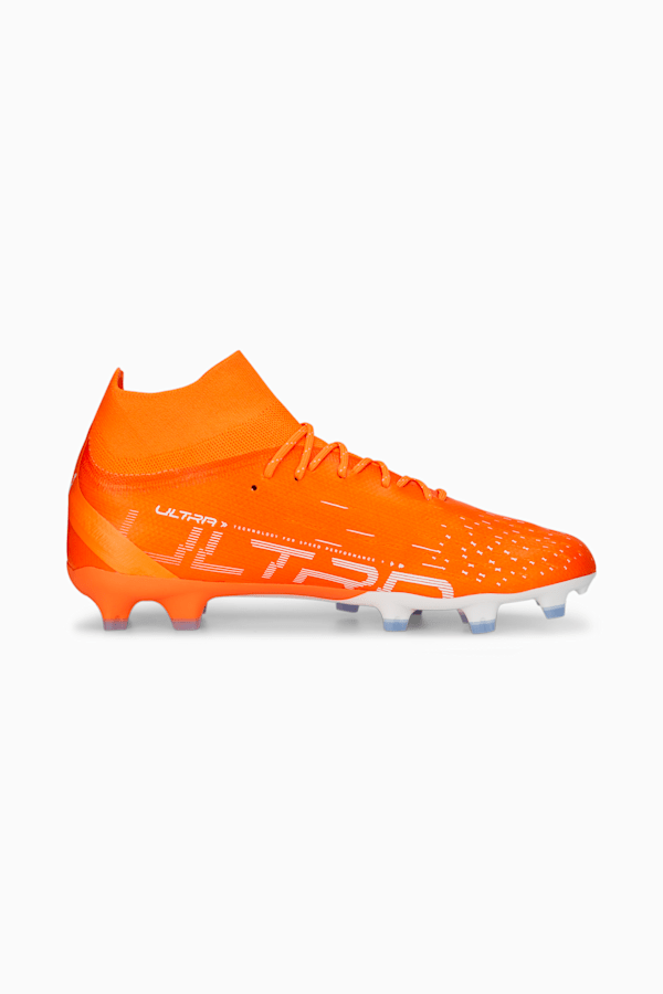 ULTRA Pro FG/AG Football Boots Men, Ultra Orange-PUMA White-Blue Glimmer, extralarge