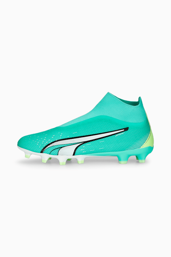 ULTRA Match+ LL FG/AG Football Boots Men, Electric Peppermint-PUMA White-Fast Yellow, extralarge