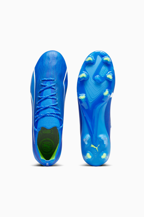 ULTRA ULTIMATE FG/AG Football Boots, Ultra Blue-PUMA White-Pro Green, extralarge
