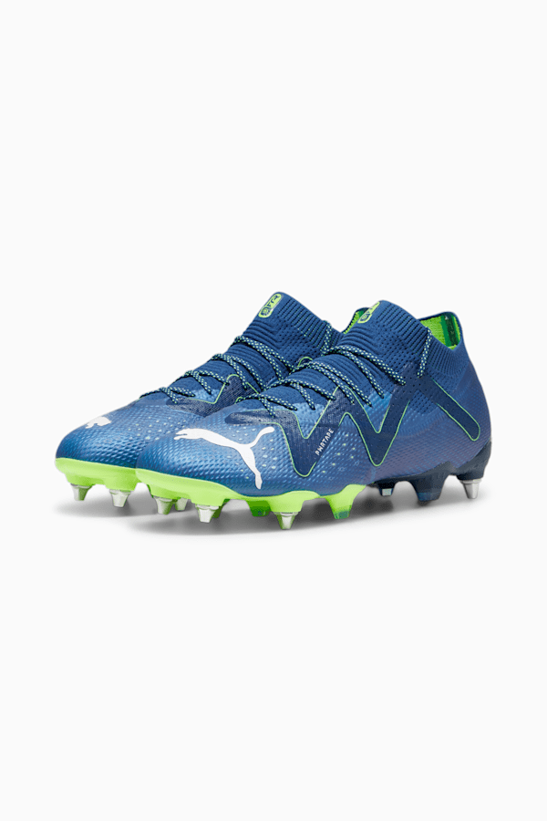 FUTURE ULTIMATE MxSG Men's Football Boots, Persian Blue-PUMA White-Pro Green, extralarge-GBR