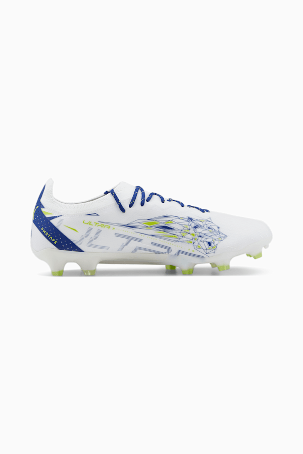 ULTRA ULTIMATE Christian Pulisic FG/AG Football Boots, PUMA White-Lime Smash-Clyde Royal, extralarge