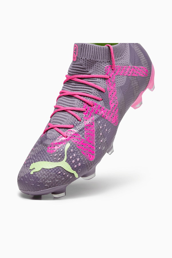 Purple and yellow cleats 2025