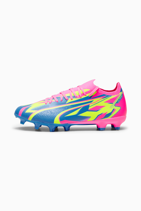 ULTRA MATCH ENERGY FG/AG Football Boots, Luminous Pink-Yellow Alert-Ultra Blue, extralarge