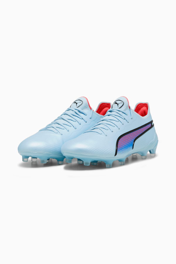 KING ULTIMATE FG/AG Women's Football Boots, Silver Sky-PUMA Black-Fire Orchid, extralarge