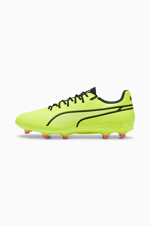 KING PRO FG/AG Women's Football Boots, Electric Lime-PUMA Black-Poison Pink, extralarge-GBR