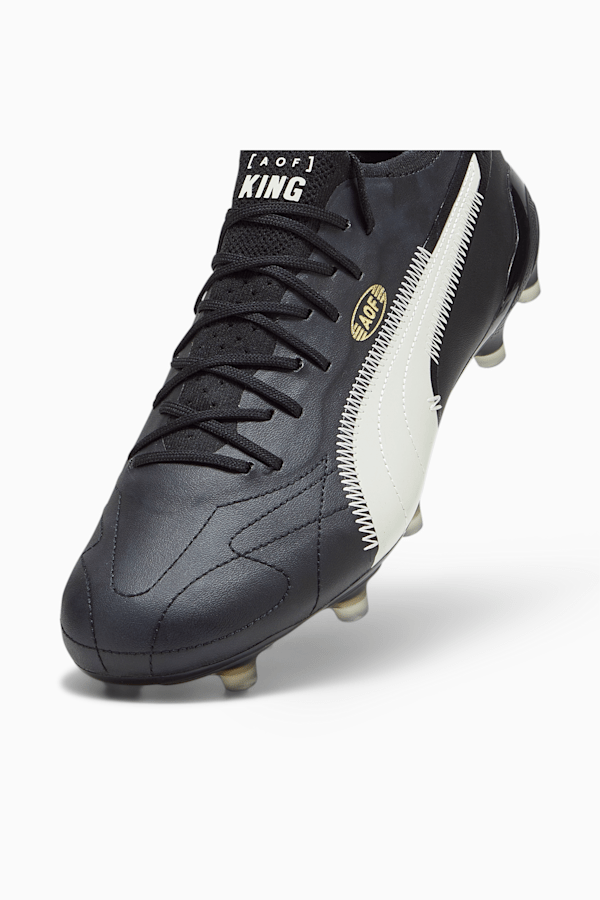 KING ULTIMATE ART OF FOOTBALL FG/AG Football Boots, PUMA Black-Alpine Snow-PUMA Gold-PUMA White, extralarge