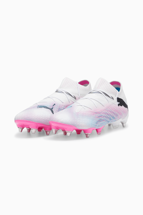 FUTURE 7 ULTIMATE MxSG Football Boots, PUMA White-PUMA Black-Poison Pink, extralarge
