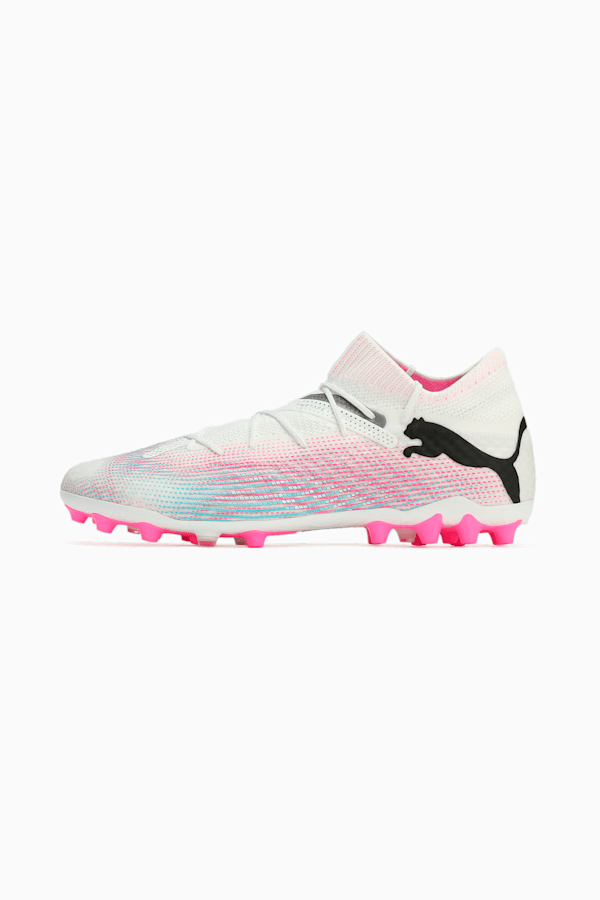 FUTURE 7 ULTIMATE MG Football Boots, PUMA White-PUMA Black-Poison Pink, extralarge-GBR