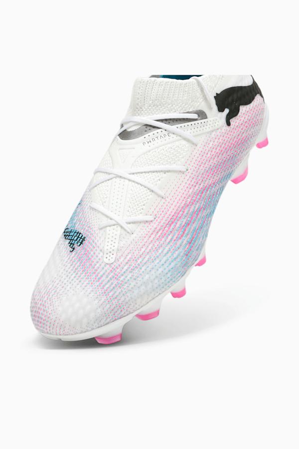 FUTURE 7 PRO+ FG/AG Football Boots, PUMA White-PUMA Black-Poison Pink, extralarge