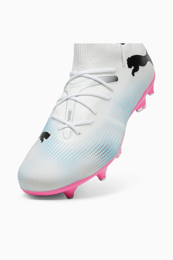 FUTURE 7 MATCH MxSG Football Boots, PUMA White-PUMA Black-Poison Pink, extralarge-GBR