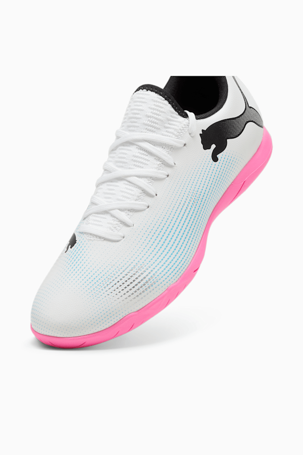 FUTURE 7 PLAY IT Football Boots, PUMA White-PUMA Black-Poison Pink, extralarge-GBR