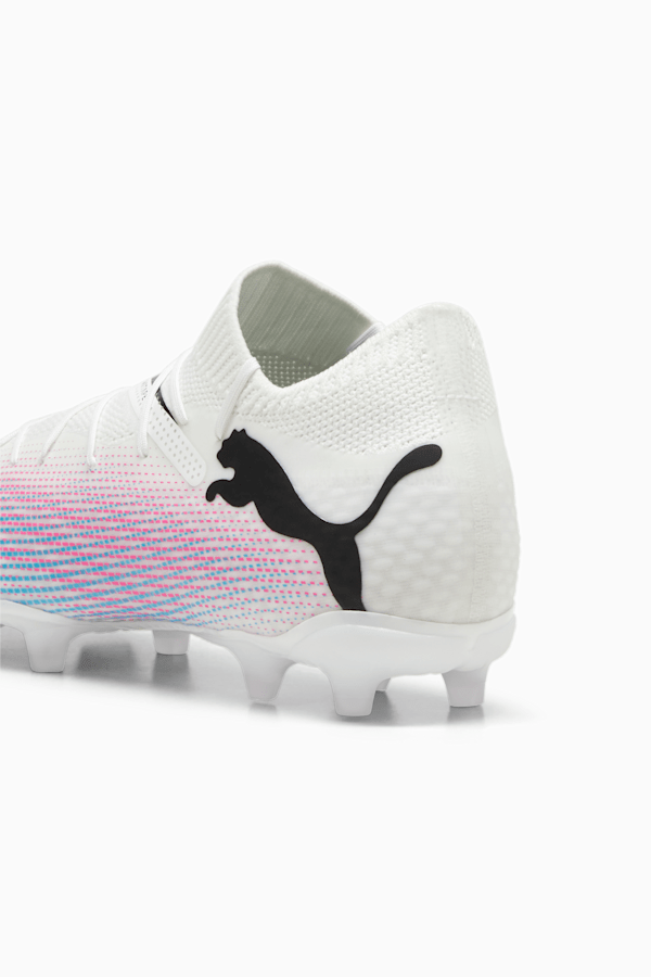 FUTURE 7 PRO FG/AG Youth Football Boots, PUMA White-PUMA Black-Poison Pink, extralarge-GBR