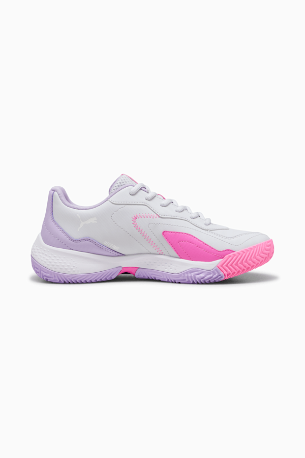 NOVA Smash Women's Padel Shoe, Silver Mist-PUMA White-Vivid Violet, extralarge-GBR