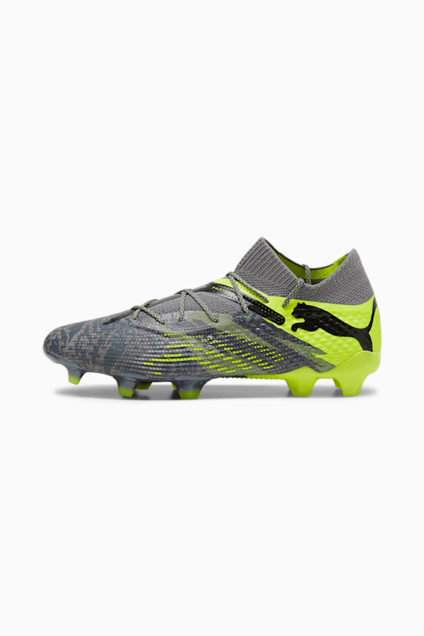 FUTURE 7 ULTIMATE RUSH FG/AG Football Boots, Strong Gray-Cool Dark Gray-Electric Lime, extralarge