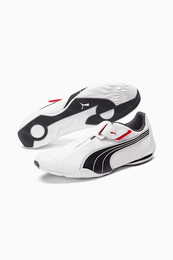 Souliers Redon Move Homme, white-black-ribbon red-puma silver-dark shadow, extralarge