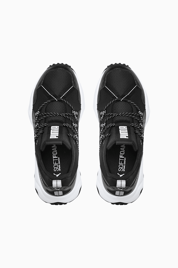 Ember Trail Women’s Running Shoes, Black-White-Metallic Silver, extralarge