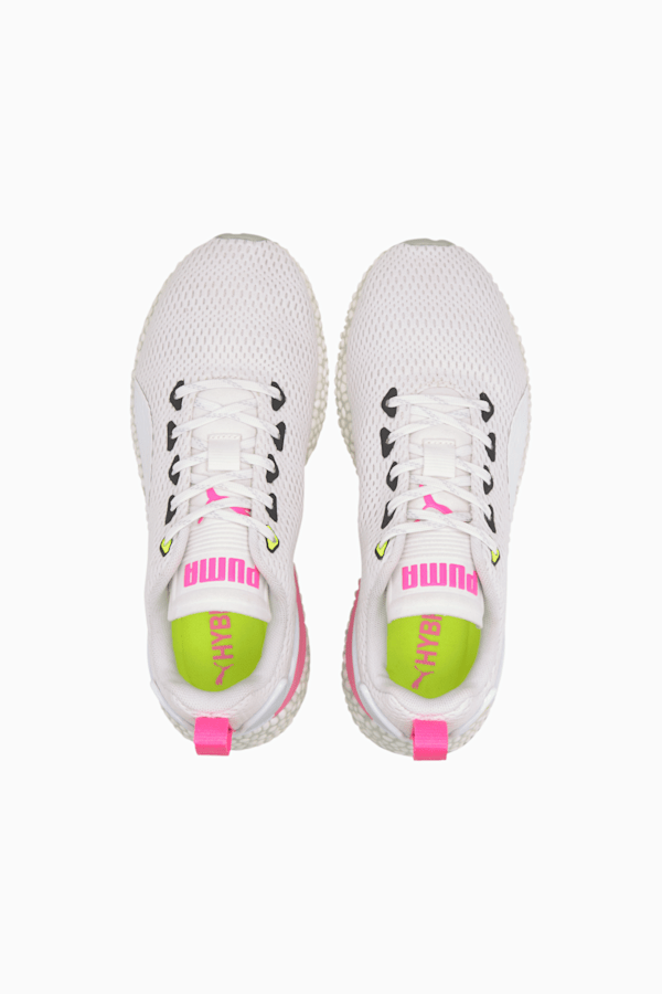 HYBRID Runner v2 Running Shoes, Puma White-Yellow Alert-High Rise-Luminous Pink, extralarge