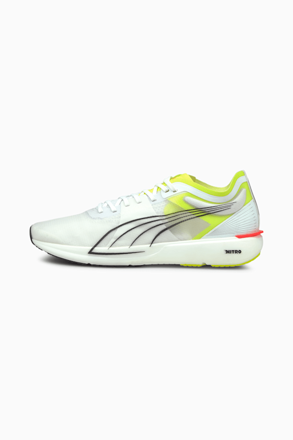 Liberate NITRO Men's Running Shoes, Puma White-Yellow Alert, extralarge