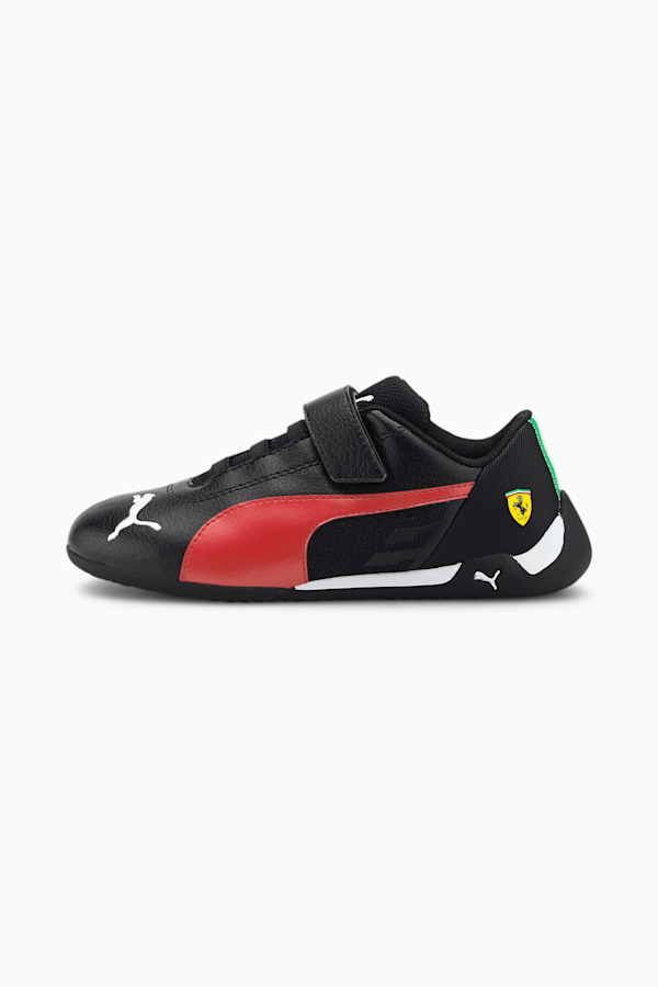 Scuderia Ferrari Race R-Cat Kids’ Motorsport Shoes, Puma Black-Rosso Corsa, extralarge-GBR