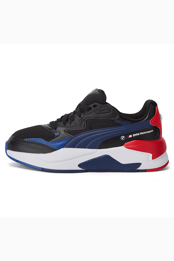 BMW M Motorsport X-Ray Speed Youth Motorsport Shoes, Puma Black-Strong Blue-Estate Blue, extralarge-GBR