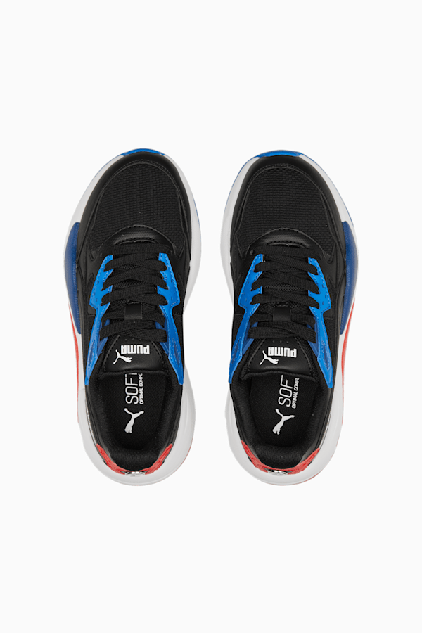 BMW M Motorsport X-Ray Speed Youth Motorsport Shoes, PUMA Black-Pro Blue-Pop Red, extralarge-GBR