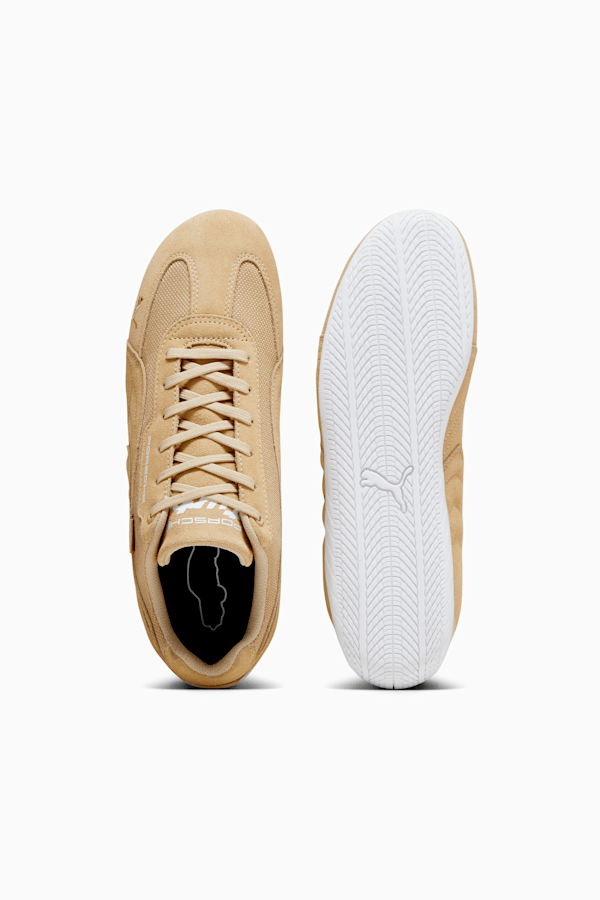 Porsche Legacy Speedcat Driving Shoes, Sand Dune-Bold Blue-PUMA White, extralarge
