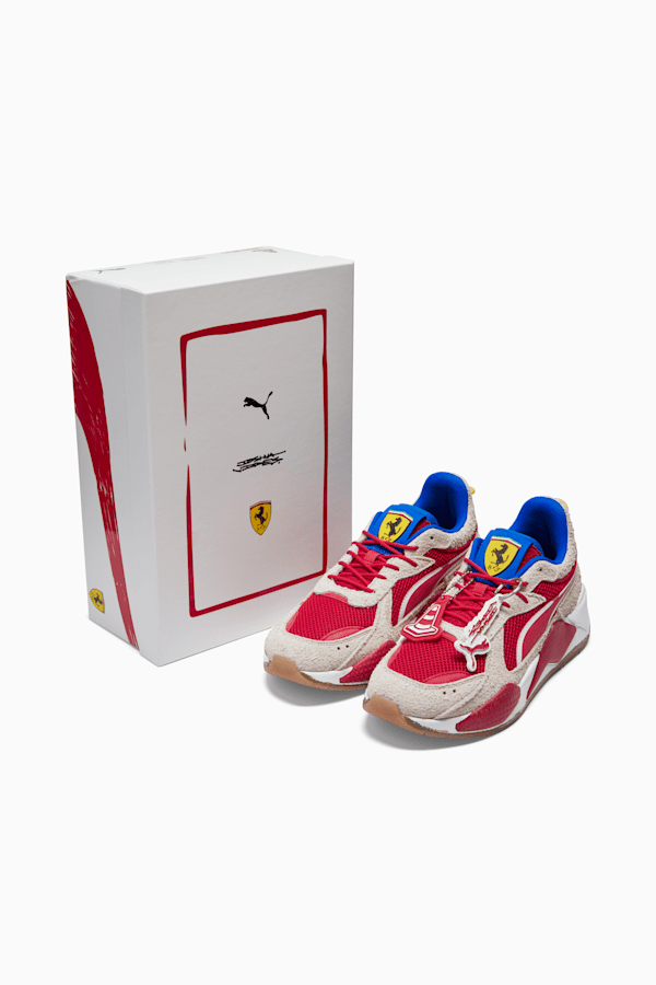 SCUDERIA FERRARI x JOSHUA VIDES RS-X Men's Sneakers, Rosso Corsa-Frosted Ivory, extralarge