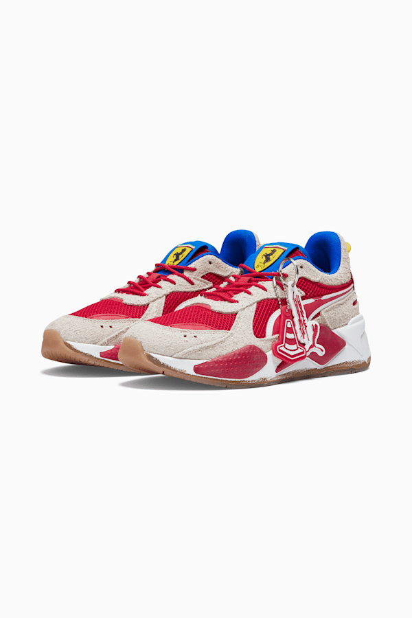 SCUDERIA FERRARI x JOSHUA VIDES RS-X Men's Sneakers, Rosso Corsa-Frosted Ivory, extralarge