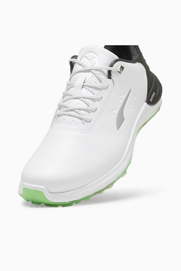 Phantomcat NITRO™+ Men's Golf Shoes, PUMA White-PUMA Black-Fluro Green Pes, extralarge
