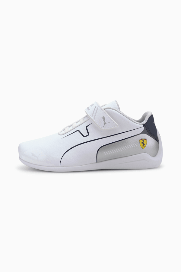 Scuderia Ferrari Drift Cat 8 Little Kids' Shoes, Puma White-Peacoat, extralarge