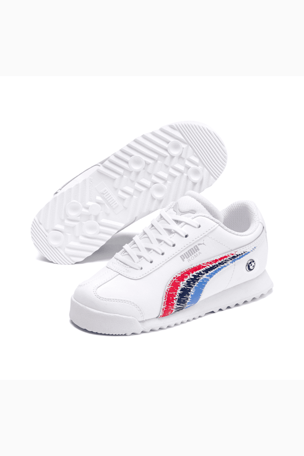 BMW M Motorsport Roma Little Kids' Shoes, Puma White-Puma White, extralarge