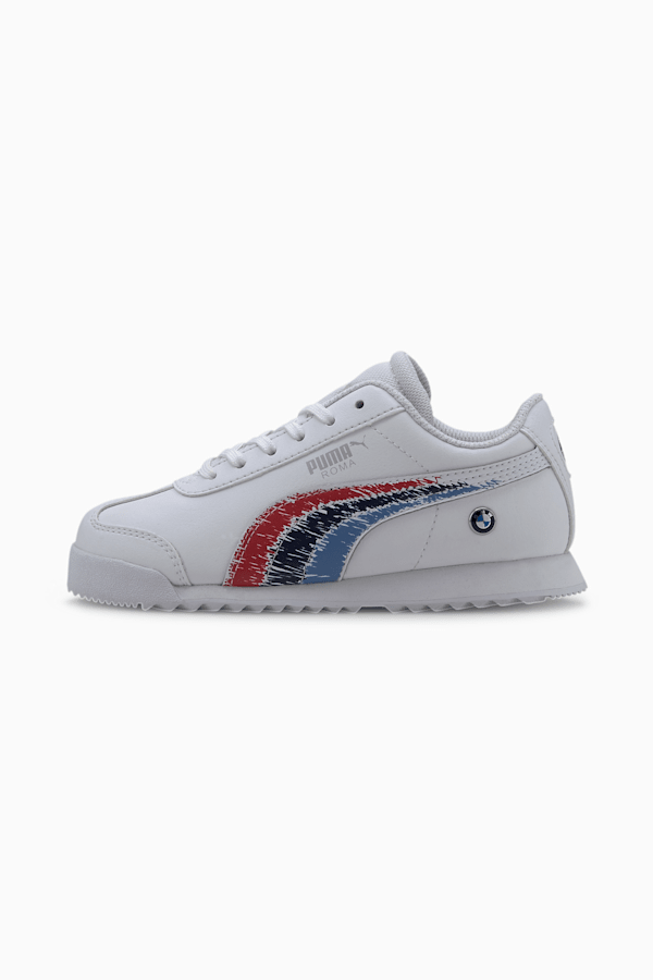 BMW M Motorsport Roma Little Kids' Shoes, Puma White-Puma White, extralarge