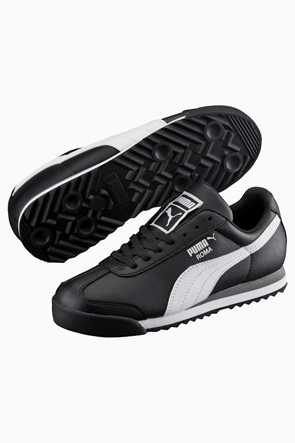 Roma Basic Sneakers JR, black-white-puma silver, extralarge