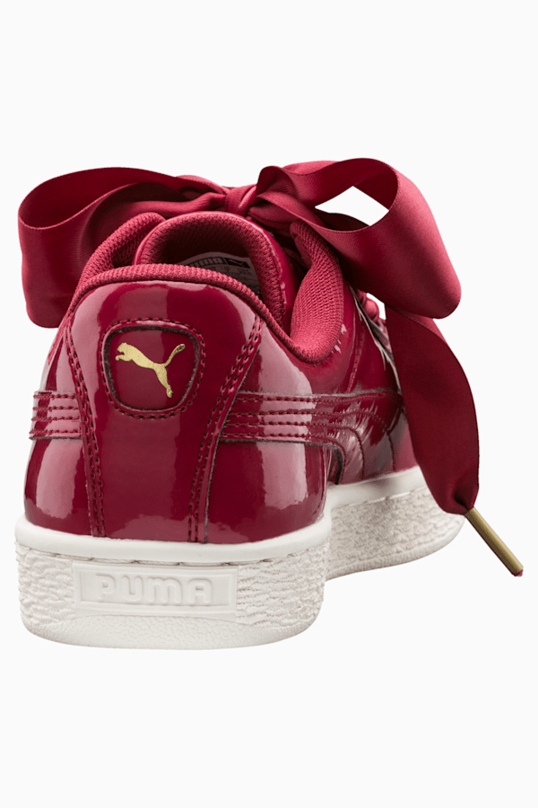 Basket Heart Patent Women's Sneakers, Tibetan Red-Tibetan Red, extralarge