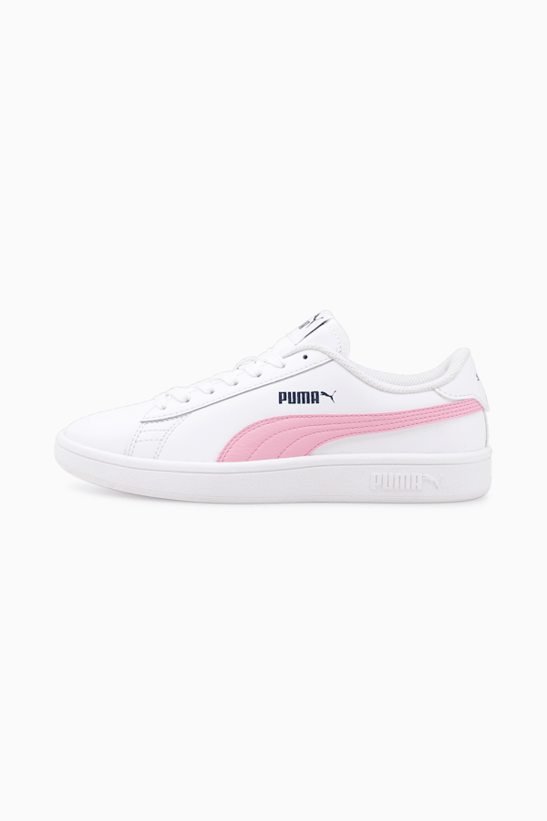 Puma Smash v2 Youth Trainers, Puma White-PRISM PINK, extralarge-GBR